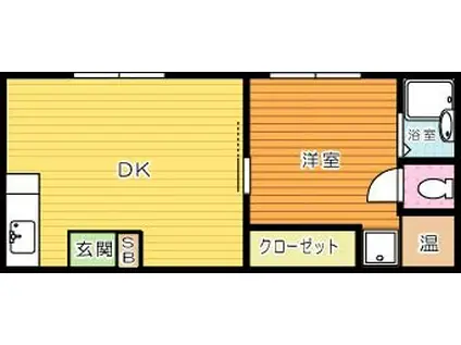 コーポあけみ(1DK/4階)の間取り写真