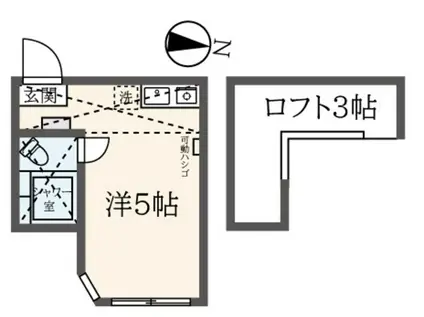 ユナイト清水ヶ丘エル・ポトロ(ワンルーム/2階)の間取り写真