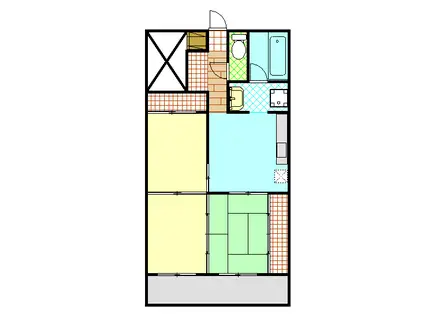 影山第三マンション(3DK/1階)の間取り写真