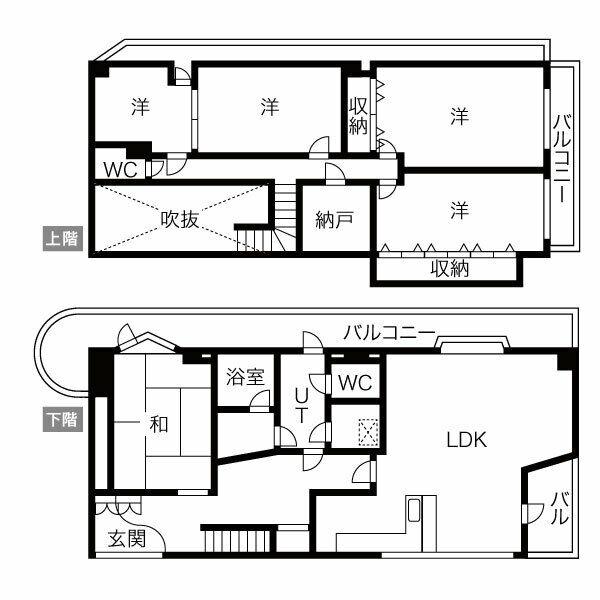 APEXビル新木曽川(4LDK/3階)の間取り写真