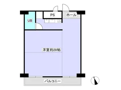 チサンマンション倉敷(ワンルーム/2階)の間取り写真