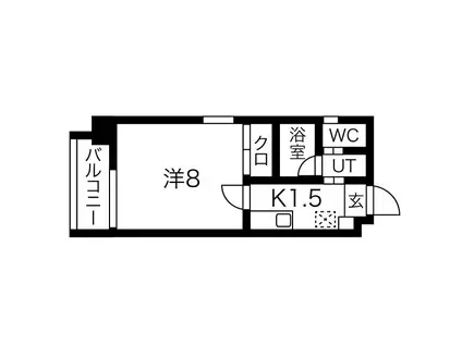 プライマル名古屋吹上(1K/9階)の間取り写真