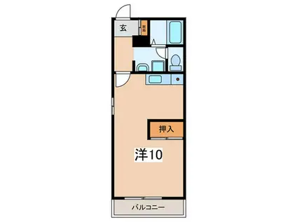 ボタニカアパルトマンI(ワンルーム/2階)の間取り写真
