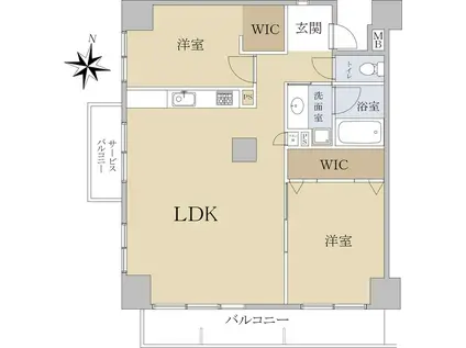 フォレスティア桜山(2LDK/3階)の間取り写真