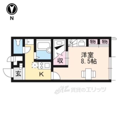 レオパレスシャルマンゾーン照杉(1K/2階)の間取り写真