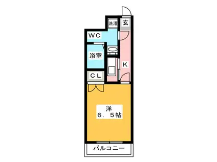 エステート・モア・平尾ヒルズ(1K/2階)の間取り写真