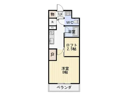 コンフォート大泉(1K/3階)の間取り写真