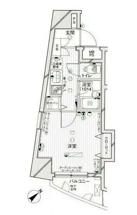 パークウェル五反田 8階階 間取り