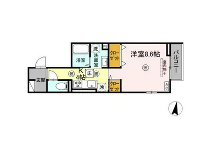 D-ROOM高須2丁目 A棟(1K/2階)の間取り写真