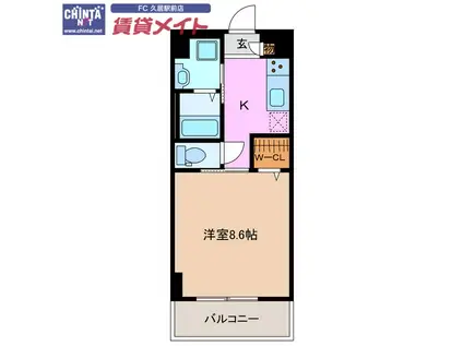 IL VIALE(1K/7階)の間取り写真