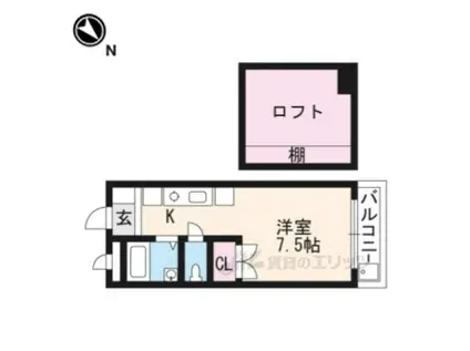 コーポユース(1K/1階)の間取り写真
