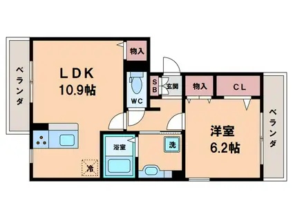 メゾンステラ(1LDK/1階)の間取り写真