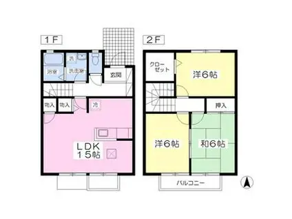 セジュールFXII(3LDK/1階)の間取り写真