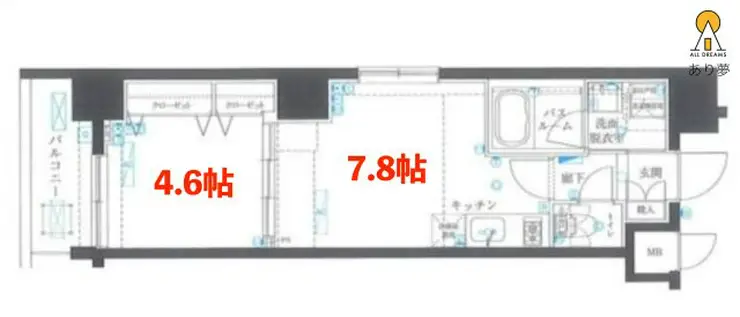 フェニックス横濱初音町 8階階 間取り