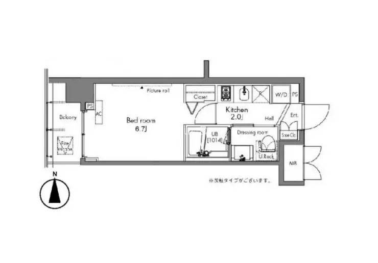 プラウドフラット隅田リバーサイド 7階階 間取り