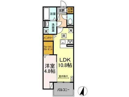 DIOSPERSIMMON長泉 I棟(1LDK/1階)の間取り写真