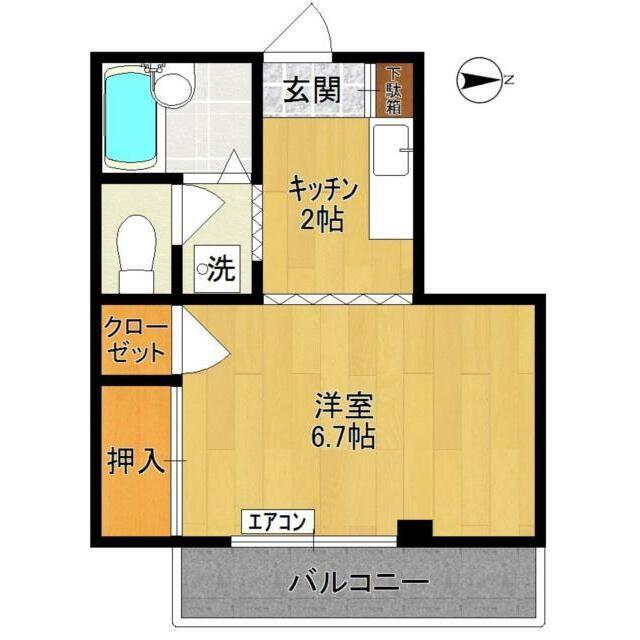 ファミール鈴木(1K/1階)の間取り写真