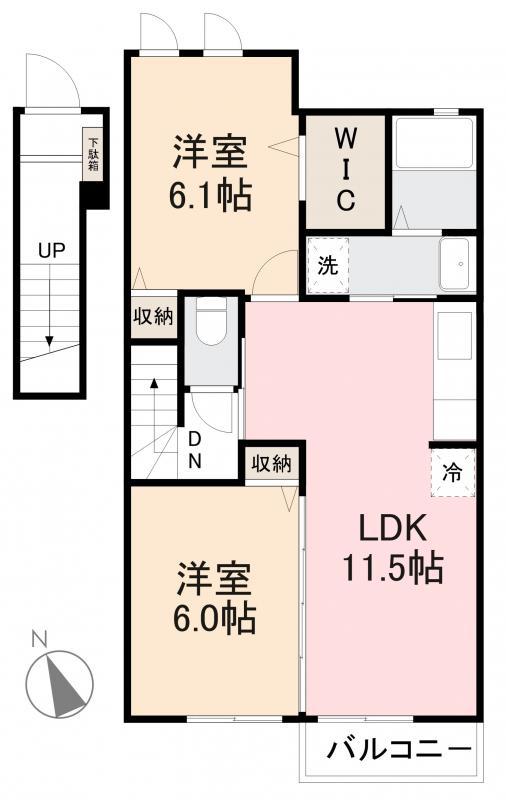 ブリッサ(2LDK/2階)の間取り写真