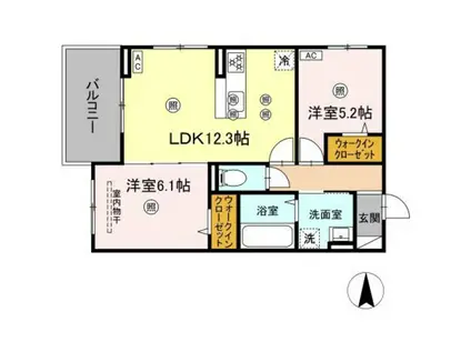 ル コンテ(2LDK/2階)の間取り写真
