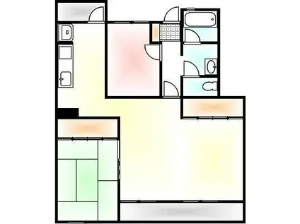 アーバンハイツ(2LDK/2階)の間取り写真