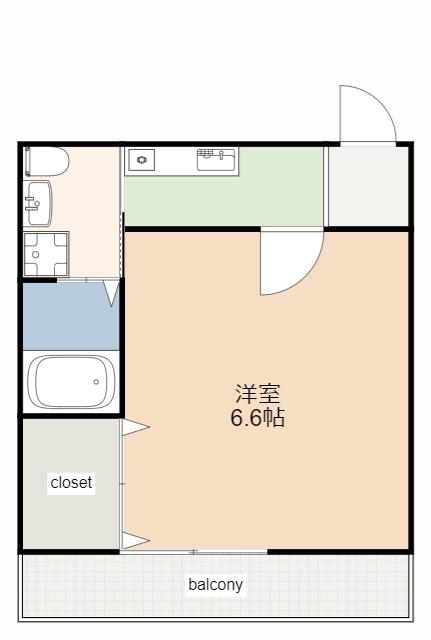 SPADE/(1K/1階)の間取り写真