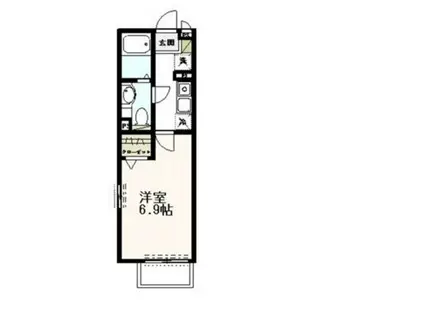 クレールメゾンII(1K/1階)の間取り写真