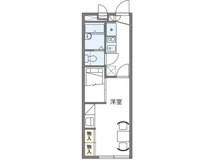 レオパレスやすらぎ(1K/2階)の間取り写真
