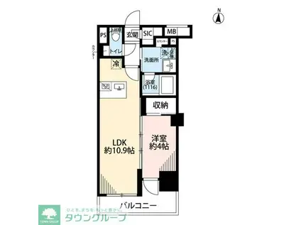 プレール・ドゥーク亀戸VI(1LDK/8階)の間取り写真