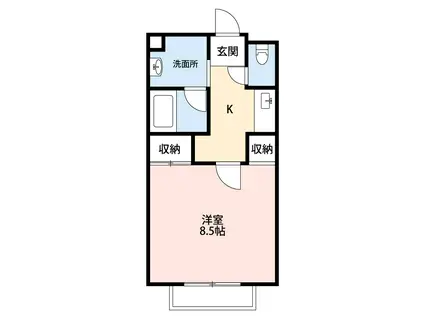 パークサイド相生(1K/1階)の間取り写真