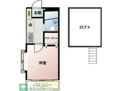 エクセルハイツ越生(1K/2階)の間取り写真