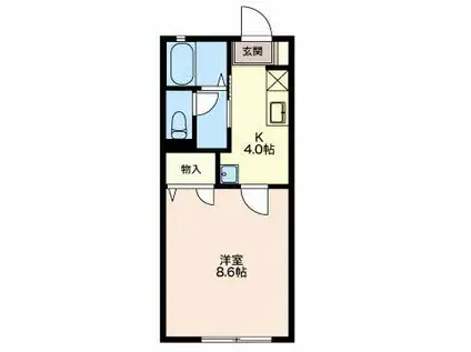 ハウスコスモ(1K/2階)の間取り写真