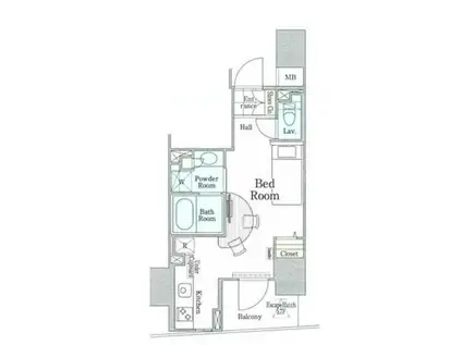 ロイジェントパークス四ッ谷(ワンルーム/3階)の間取り写真