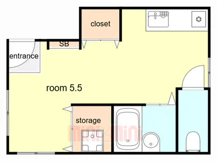 ウィステリア熊内(ワンルーム/1階)の間取り写真