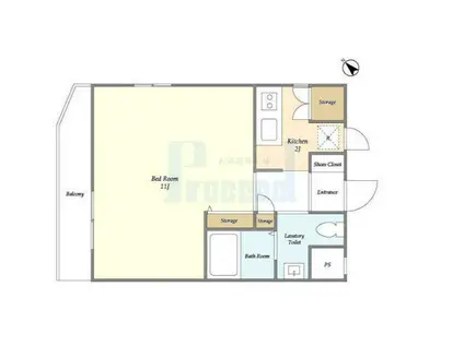 KDXレジデンス小豆沢(1K/4階)の間取り写真