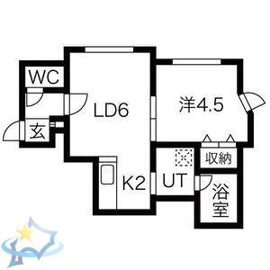 プリマベラ(1LDK/3階)の間取り写真