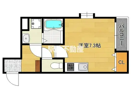 グランドセントラル香椎(ワンルーム/1階)の間取り写真