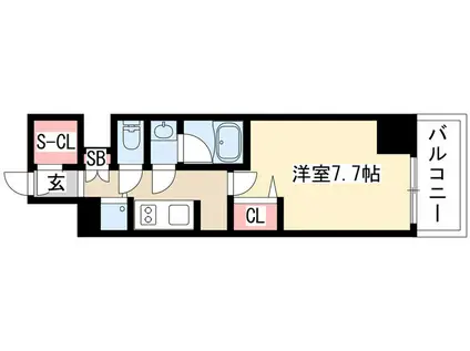 セイワパレス丸の内駅前プレミア(1K/10階)の間取り写真