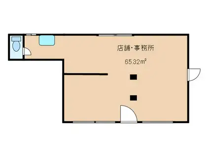 行田ハイツ(ワンルーム/1階)の間取り写真