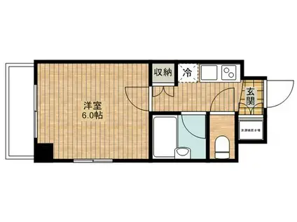 ルーブル武蔵新城(1K/3階)の間取り写真