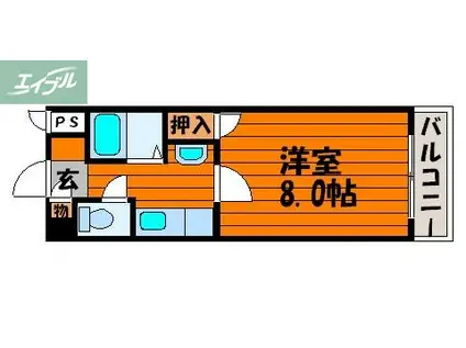 メゾンあけぼの(1K/1階)の間取り写真