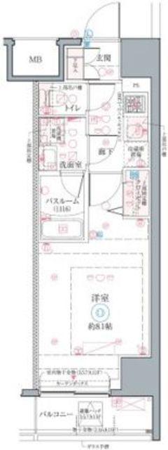 クレヴィスタお花茶屋(1K/10階)の間取り写真
