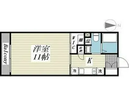 みゆきハウス中島丁(1K/4階)の間取り写真