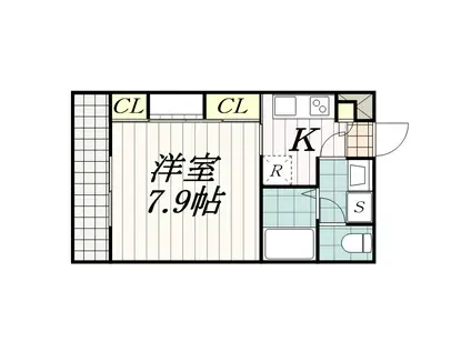 リブリ・花菜1(1K/1階)の間取り写真