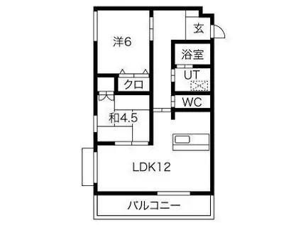 ハイツ沢添(2LDK/1階)の間取り写真