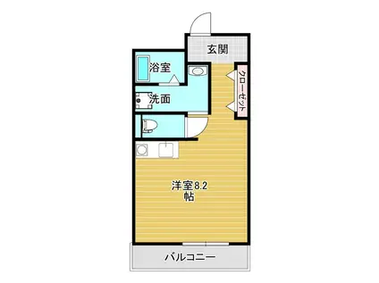 大浜ビル(ワンルーム/3階)の間取り写真