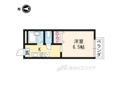 アルペンローゼ(1K/2階)の間取り写真