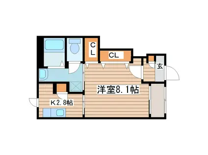 アメニティハイム(1K/1階)の間取り写真