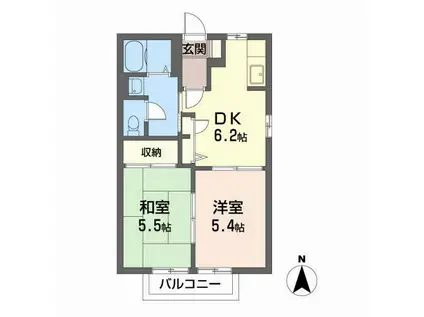 アネックス F(2DK/1階)の間取り写真