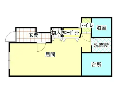 PLEASANT IV(1K/1階)の間取り写真