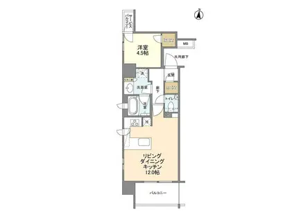 JP NOIE 阿佐ヶ谷(1LDK/5階)の間取り写真